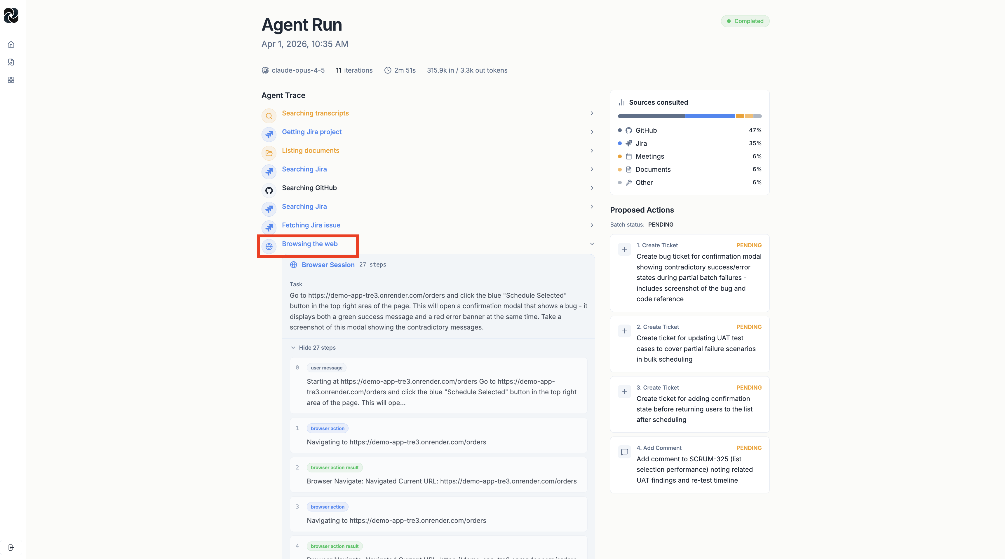 Telos Agent Launches Browser Session